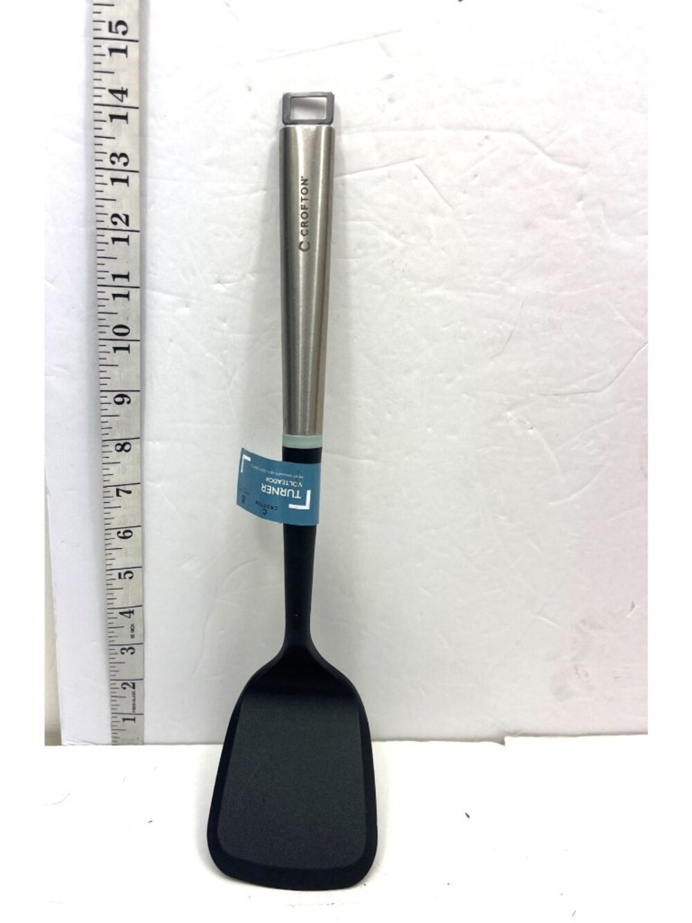 Crofton Turner Spatula Heat Resistant Stainless Steel Handle 13-Inch 13t
